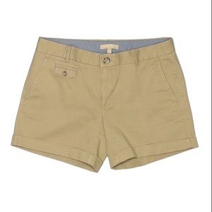 Beige cuffed chino shorts size 4P petite banana republic